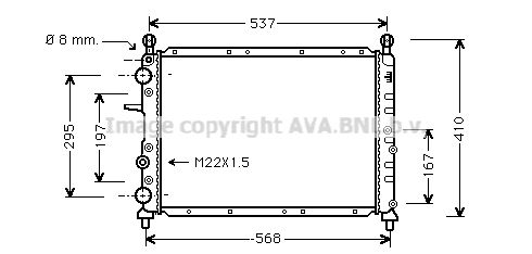 AVA QUALITY COOLING Радиатор, охлаждение двигателя FT2109